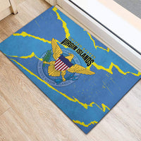 US Virgin Islands Rubber Doormat Grunge Stylized