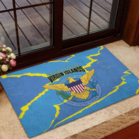 US Virgin Islands Rubber Doormat Grunge Stylized