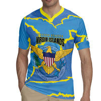Personalized US Virgin Islands Rugby Jersey Grunge Stylized