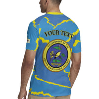 Personalized US Virgin Islands Rugby Jersey Grunge Stylized