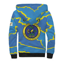 Personalized US Virgin Islands Sherpa Hoodie Grunge Stylized