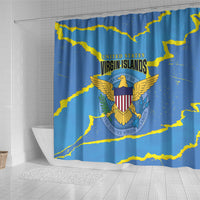 US Virgin Islands Shower Curtain Grunge Stylized