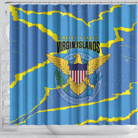 US Virgin Islands Shower Curtain Grunge Stylized