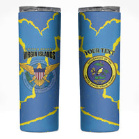 Personalized US Virgin Islands Skinny Tumbler Grunge Stylized