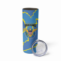 Personalized US Virgin Islands Skinny Tumbler Grunge Stylized