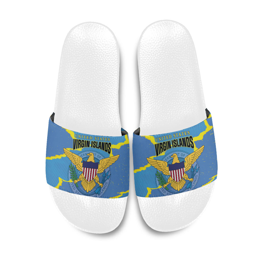 US Virgin Islands Slide Sandals Grunge Stylized
