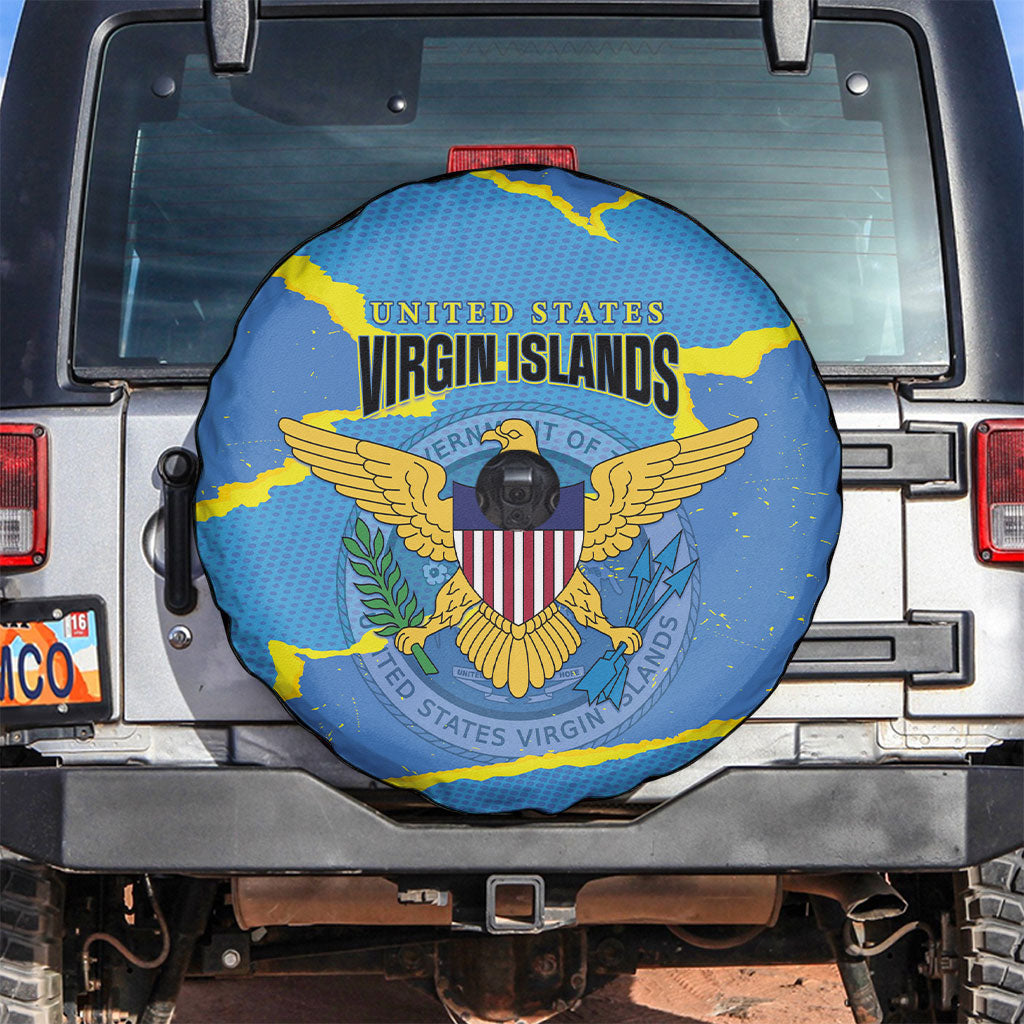 US Virgin Islands Spare Tire Cover Grunge Stylized
