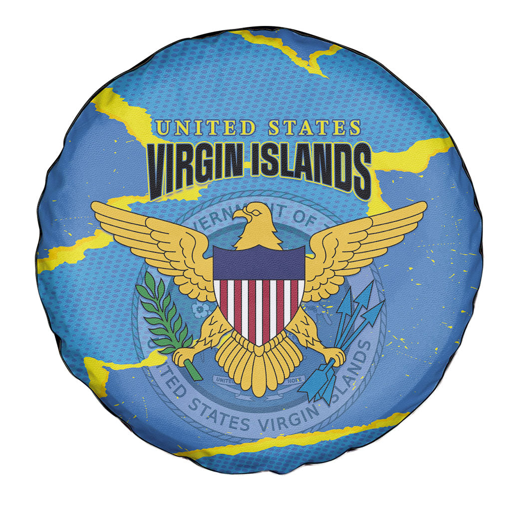 US Virgin Islands Spare Tire Cover Grunge Stylized
