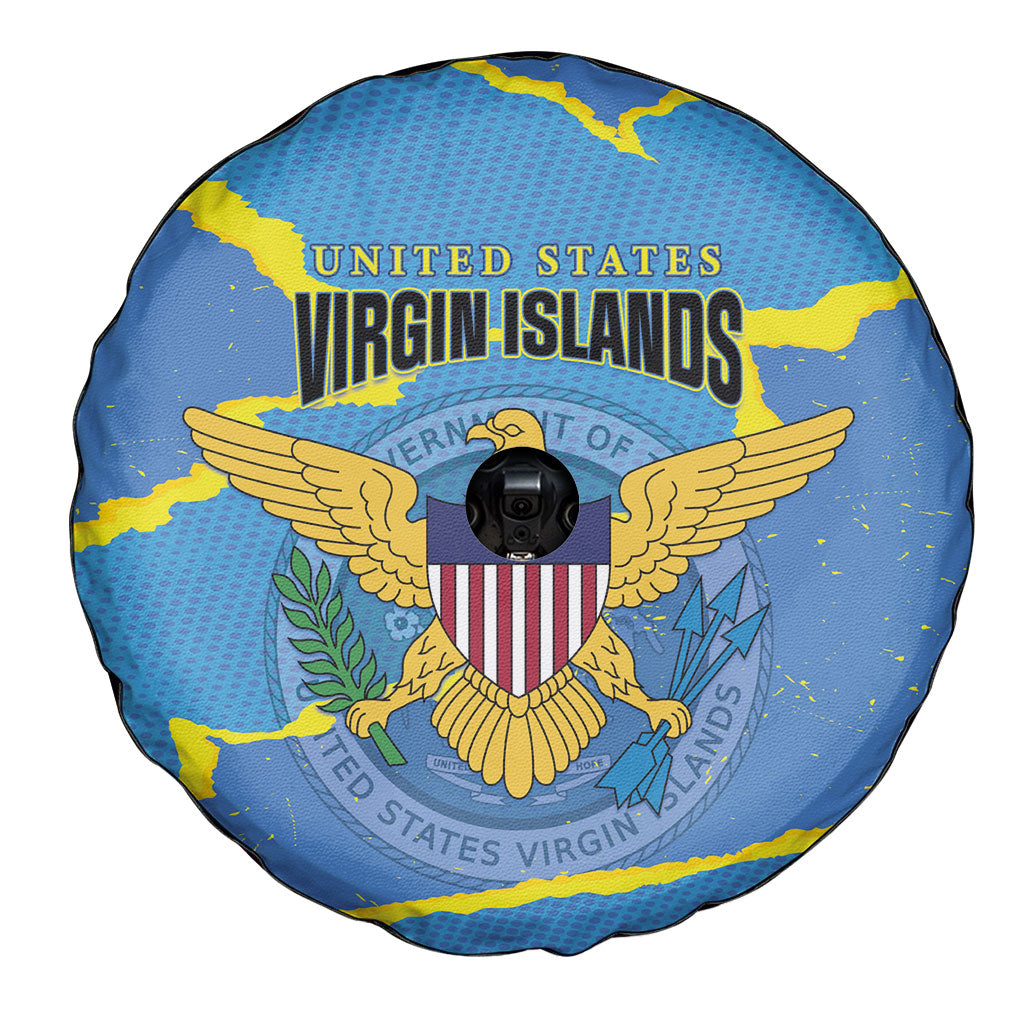 US Virgin Islands Spare Tire Cover Grunge Stylized
