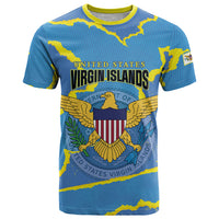 Personalized US Virgin Islands T Shirt Grunge Stylized