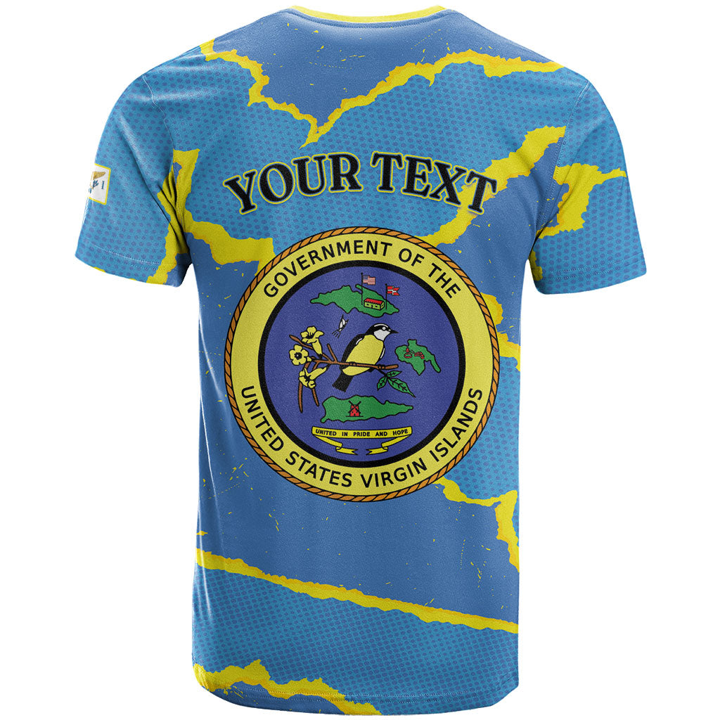 Personalized US Virgin Islands T Shirt Grunge Stylized