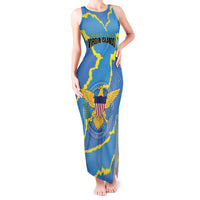 Personalized US Virgin Islands Tank Maxi Dress Grunge Stylized