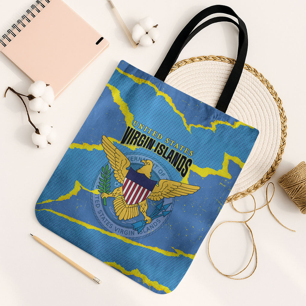 US Virgin Islands Tote Bag Grunge Stylized