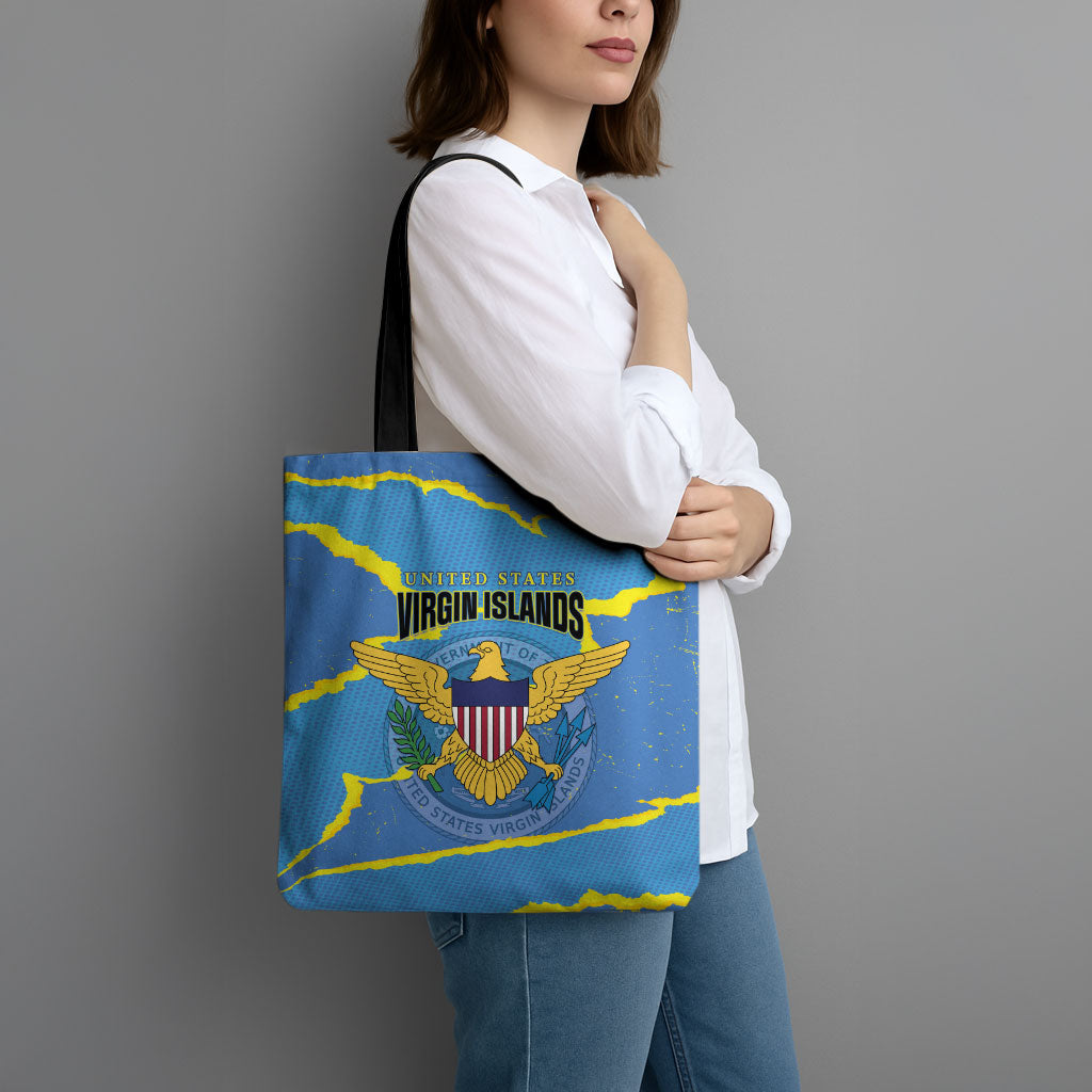 US Virgin Islands Tote Bag Grunge Stylized