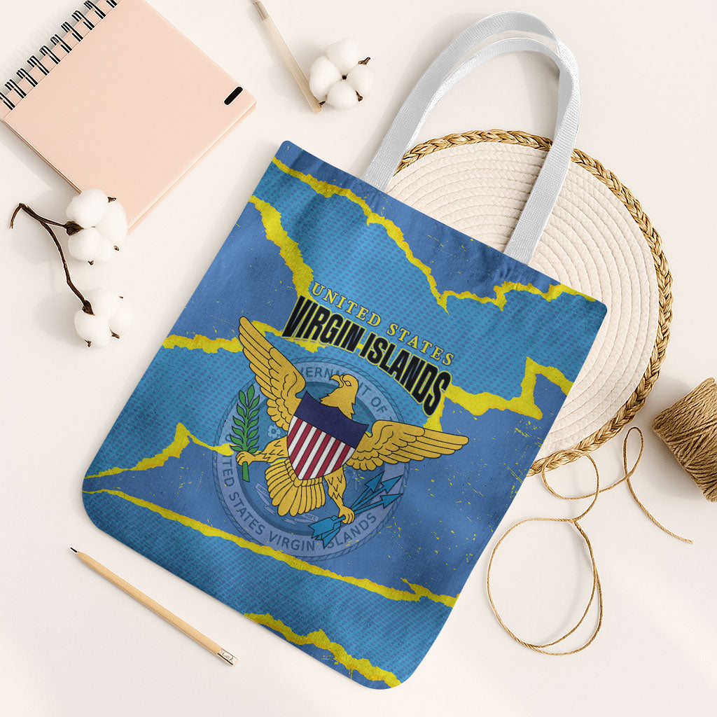 US Virgin Islands Tote Bag Grunge Stylized