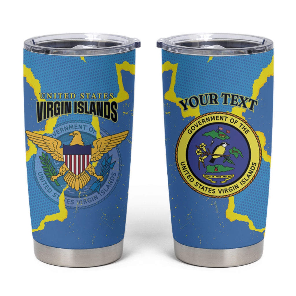 Personalized US Virgin Islands Tumbler Cup Grunge Stylized