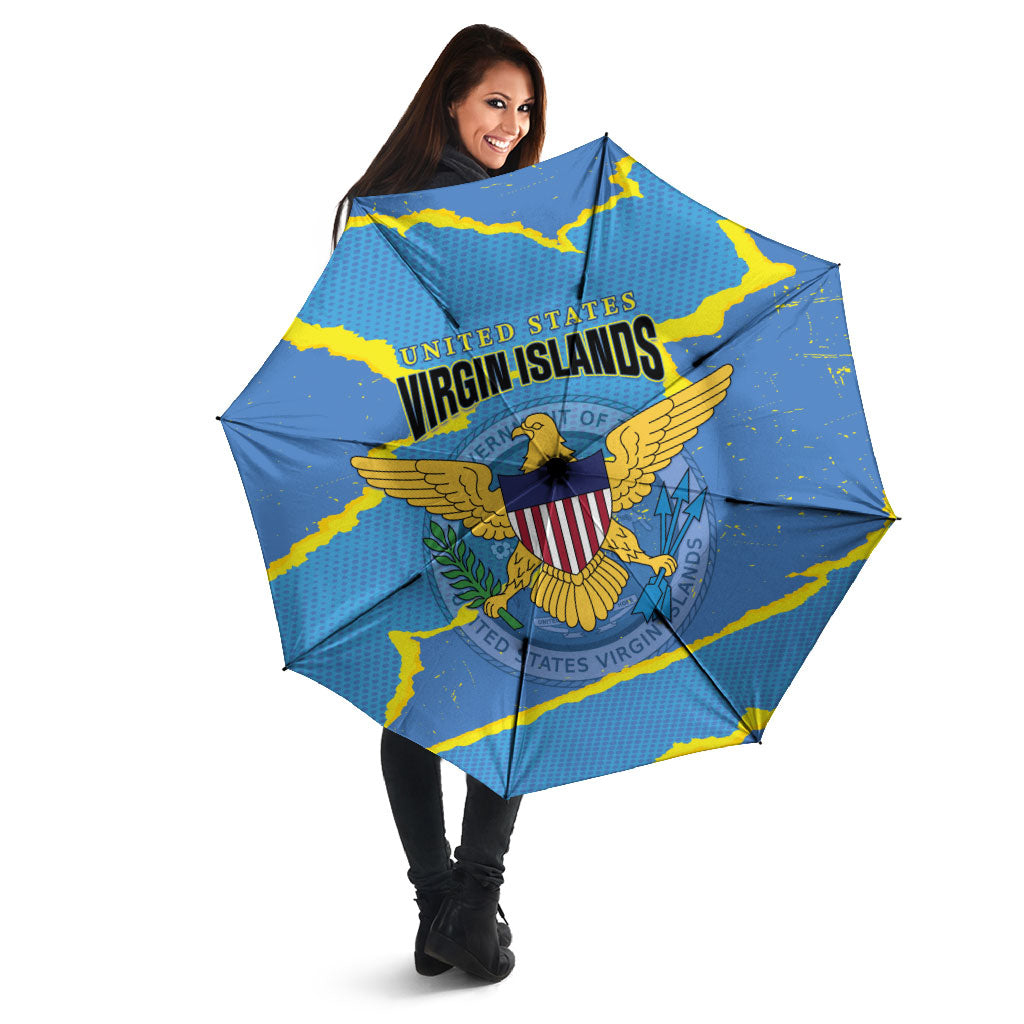 US Virgin Islands Umbrella Grunge Stylized
