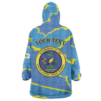 Personalized US Virgin Islands Wearable Blanket Hoodie Grunge Stylized