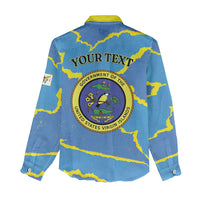 Personalized US Virgin Islands Women Casual Shirt Grunge Stylized