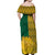 Personalised South Africa Off Shoulder Maxi Dress Springbok and Proteas African Pattern - Wonder Print Shop