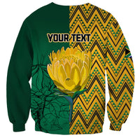 Personalised South Africa Sweatshirt Springbok and Proteas African Pattern - Wonder Print Shop