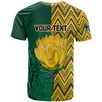 Personalised South Africa T Shirt Springbok and Proteas African Pattern - Wonder Print Shop