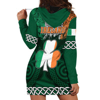 Ireland Hoodie Dress Irish Shamrock Mix Celtic Knotwork Pattern - Wonder Print Shop