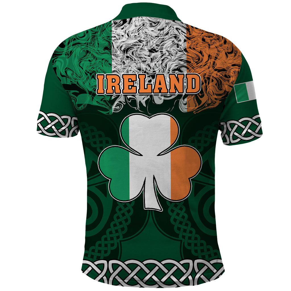 Ireland Polo Shirt Irish Shamrock Mix Celtic Knotwork Pattern - Wonder Print Shop