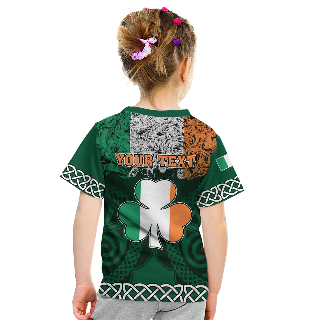 Personalised Ireland Kid T Shirt Irish Shamrock Mix Celtic Knotwork Pattern - Wonder Print Shop