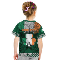 Personalised Ireland Kid T Shirt Irish Shamrock Mix Celtic Knotwork Pattern - Wonder Print Shop