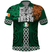 Personalised Ireland Polo Shirt Irish Shamrock Mix Celtic Knotwork Pattern - Wonder Print Shop