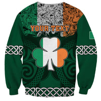Personalised Ireland Sweatshirt Irish Shamrock Mix Celtic Knotwork Pattern - Wonder Print Shop