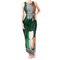 Personalised Ireland Tank Maxi Dress Irish Shamrock Mix Celtic Knotwork Pattern - Wonder Print Shop