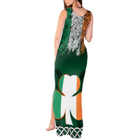 Personalised Ireland Tank Maxi Dress Irish Shamrock Mix Celtic Knotwork Pattern - Wonder Print Shop