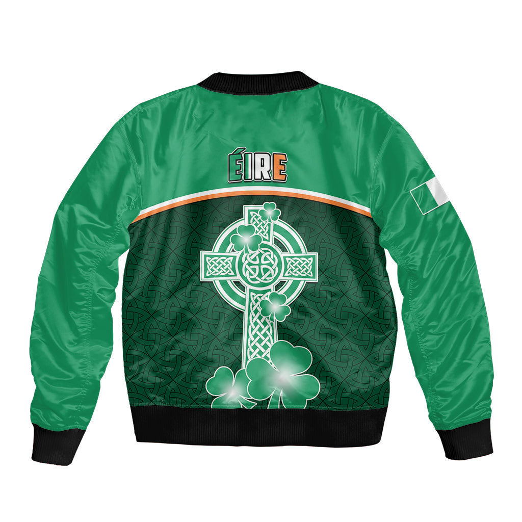 Ireland Bomber Jacket Irish Shamrock Harp Mix Celtic Pattern - Wonder Print Shop