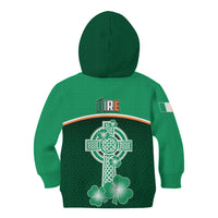 Ireland Kid Hoodie Irish Shamrock Harp Mix Celtic Pattern - Wonder Print Shop