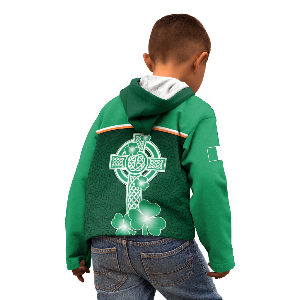 Ireland Kid Hoodie Irish Shamrock Harp Mix Celtic Pattern - Wonder Print Shop