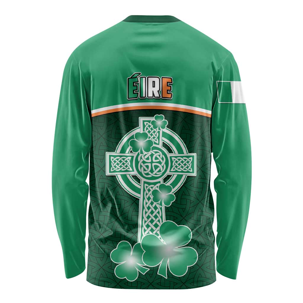 Ireland Long Sleeve Shirt Irish Shamrock Harp Mix Celtic Pattern LT01