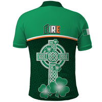Ireland Polo Shirt Irish Shamrock Harp Mix Celtic Pattern - Wonder Print Shop