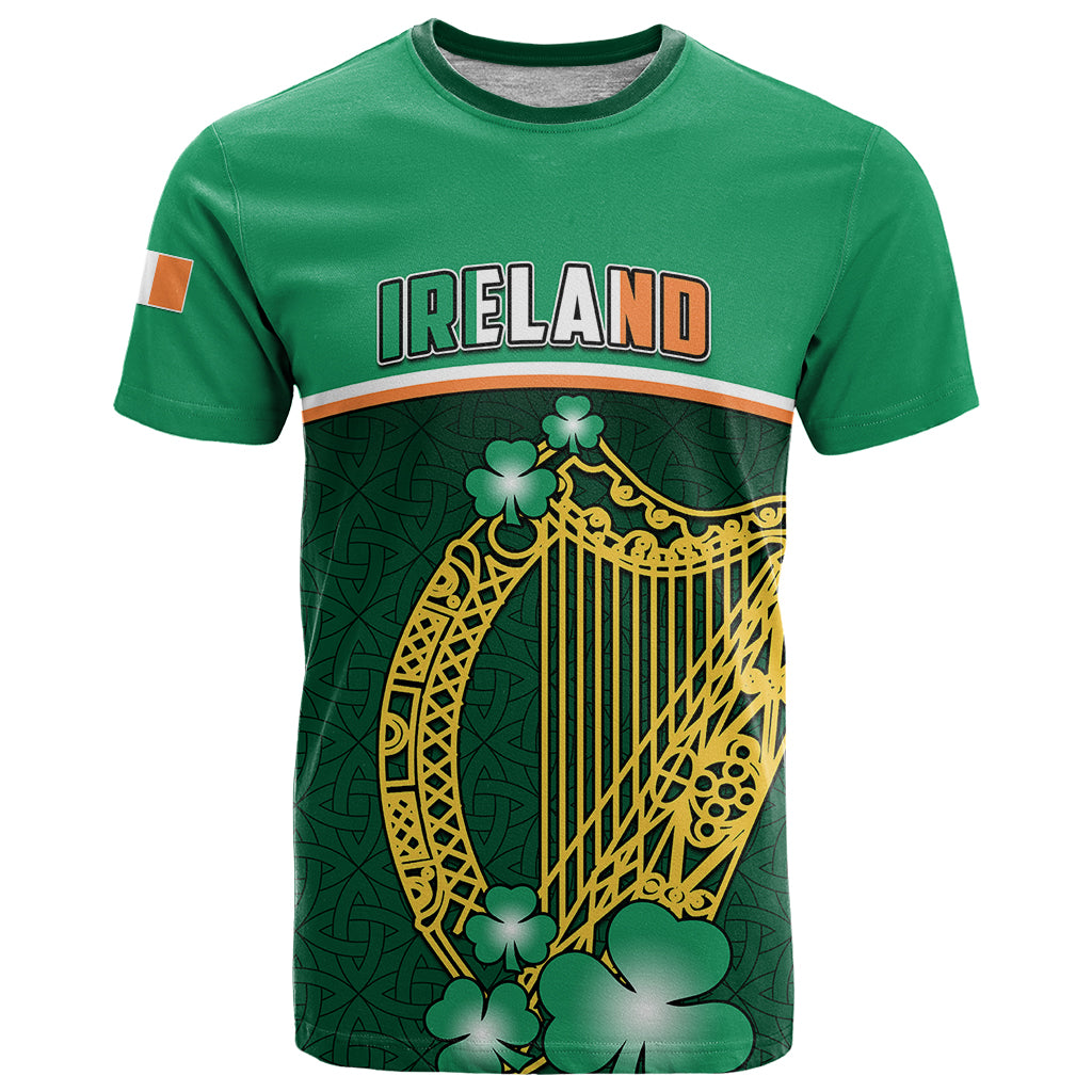 Ireland T Shirt Irish Shamrock Harp Mix Celtic Pattern - Wonder Print Shop