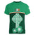 Ireland Women V Neck T Shirt Irish Shamrock Harp Mix Celtic Pattern - Wonder Print Shop