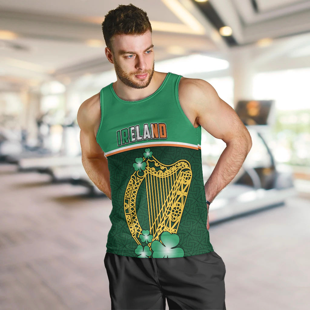 personalised-ireland-men-tank-top-irish-shamrock-harp-mix-celtic-pattern