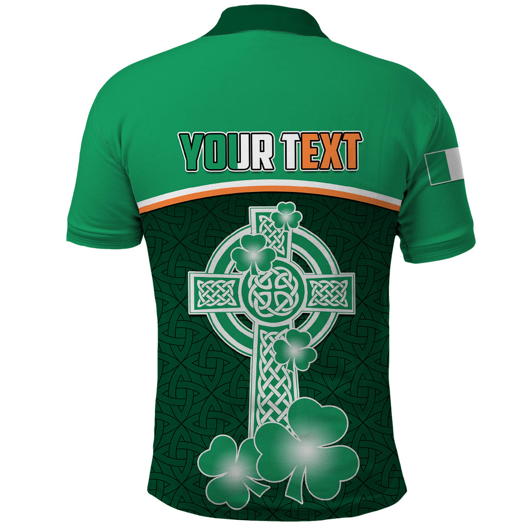 Personalised Ireland Polo Shirt Irish Shamrock Harp Mix Celtic Pattern - Wonder Print Shop