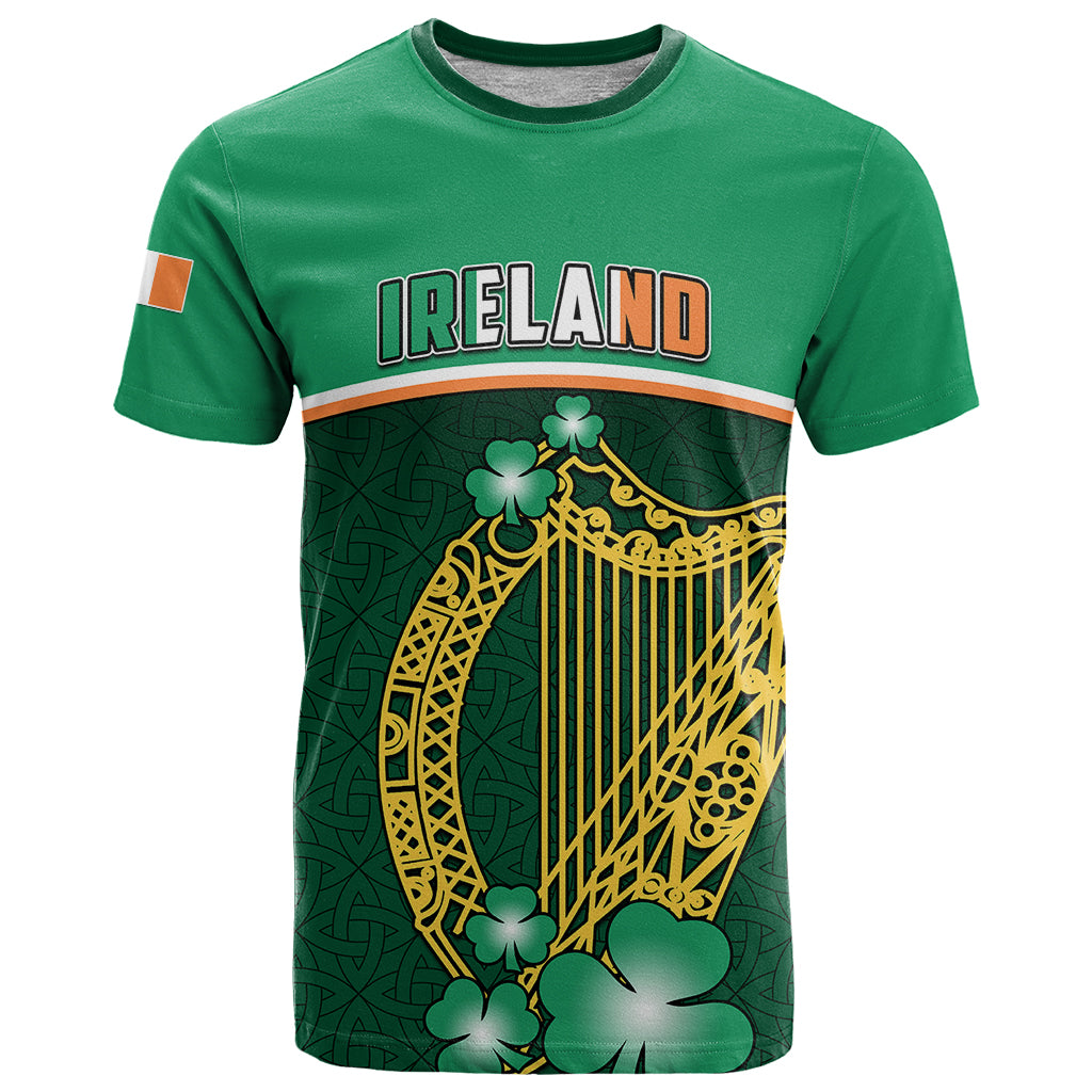 personalised-ireland-t-shirt-irish-shamrock-harp-mix-celtic-pattern