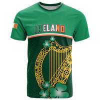 Personalised Ireland T Shirt Irish Shamrock Harp Mix Celtic Pattern - Wonder Print Shop