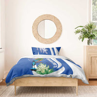 El Salvador Independence Day Bedding Set Flor De Izote With Turquoise Browed Motmot - Wonder Print Shop