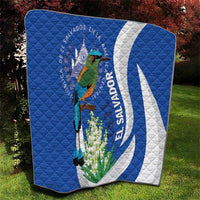 El Salvador Independence Day Quilt Flor De Izote With Turquoise Browed Motmot - Wonder Print Shop