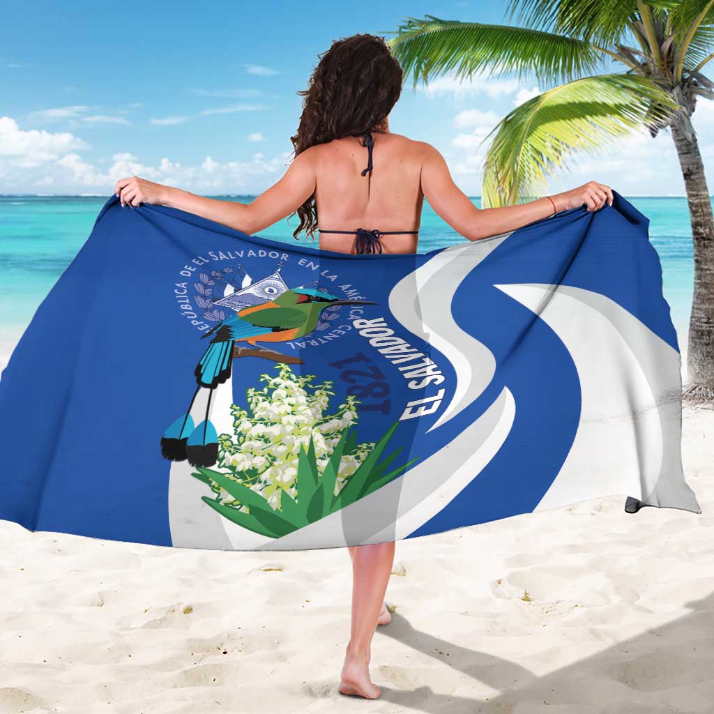 El Salvador Independence Day Sarong Flor De Izote With Turquoise Browed Motmot - Wonder Print Shop