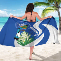 El Salvador Independence Day Sarong Flor De Izote With Turquoise Browed Motmot - Wonder Print Shop