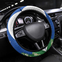 El Salvador Independence Day Steering Wheel Cover Flor De Izote With Turquoise Browed Motmot - Wonder Print Shop